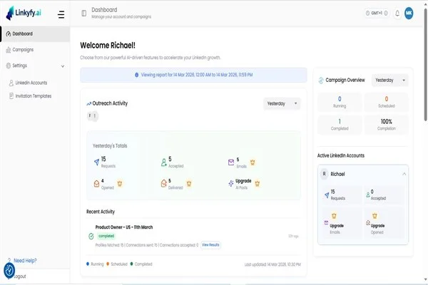 Linkyfy.ai - SaaS Dashboard Redesign